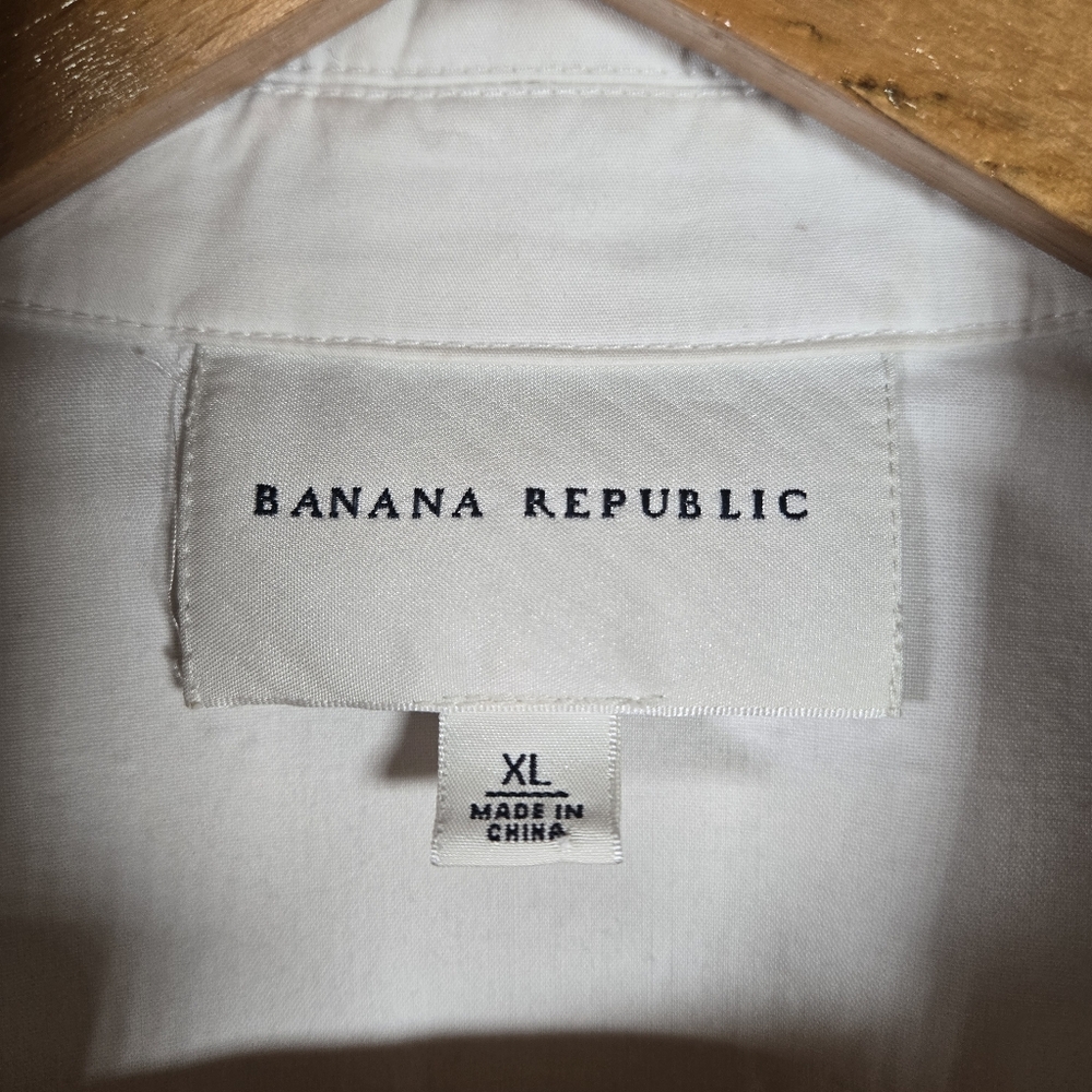 Vintage Banana Republic Trench Coat Button Womens XL White Spring Office Career - Picture 4 of 12